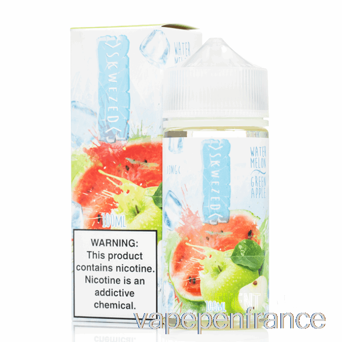 Pomme Verte Pastèque Glacée - Skwezed - Stylo Vape 100 Ml 6 Mg